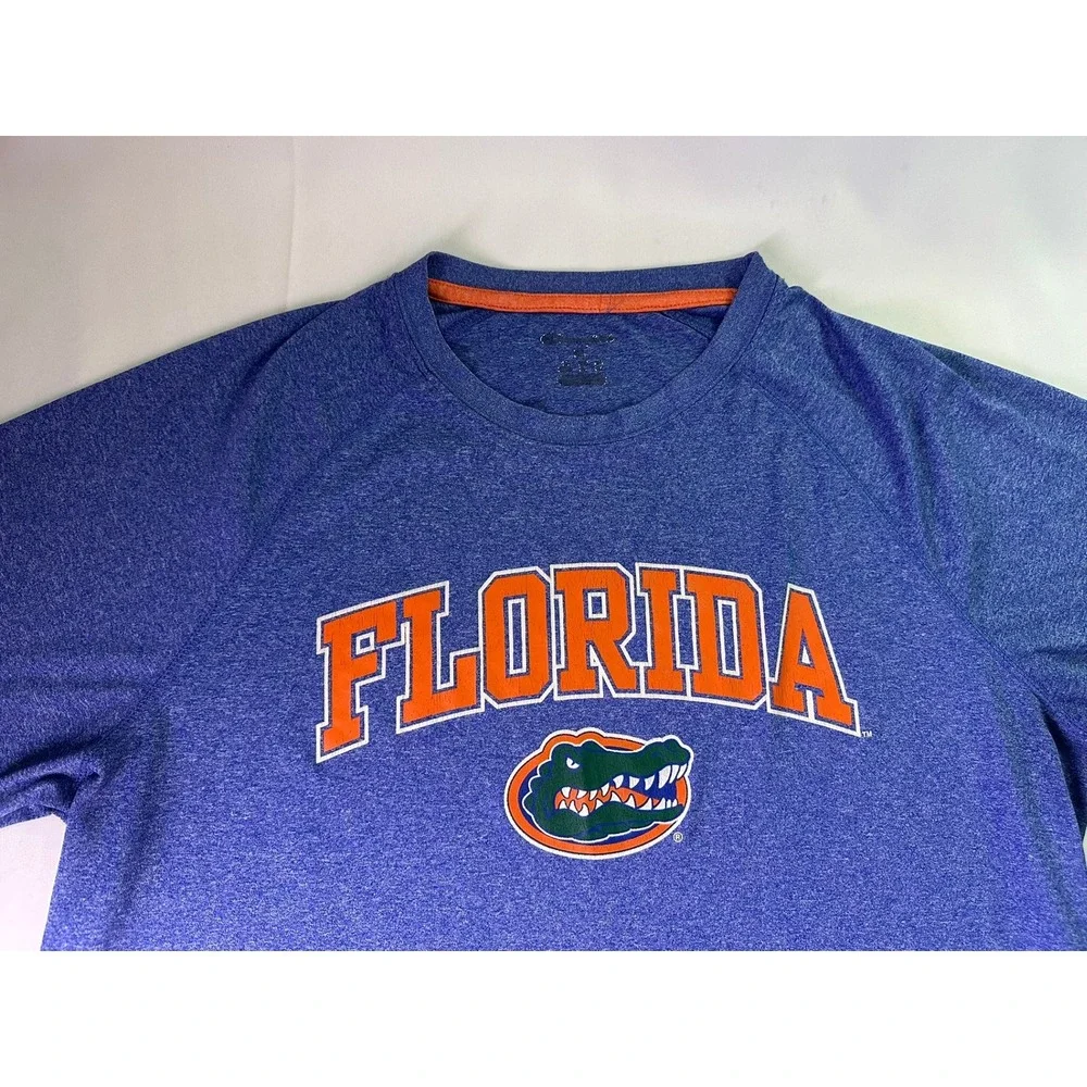Champion Florida Gators Shirt Adult XL Blue Heather‎ Polyester Active Gym Tee